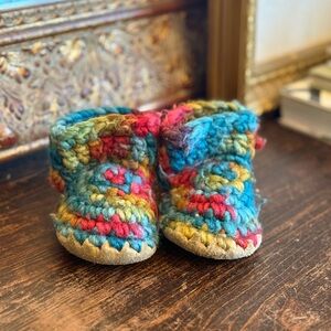 Colorful Crochet Kids Booties